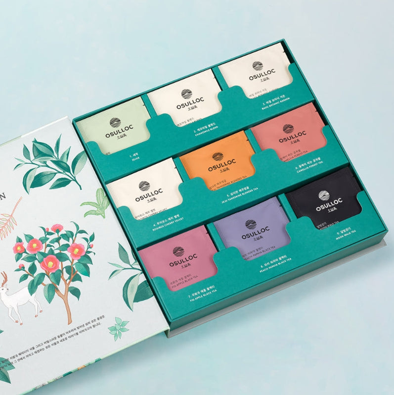 Osulloc Tea Garden Gift Set, 27 tea bags (9 Flavors x 3ea) from Korea