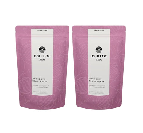 2 x Osulloc Fig Apple Black Tea, 20 Pyramid Tea Bags, Fig, Apple & Cacao Blend from Korea