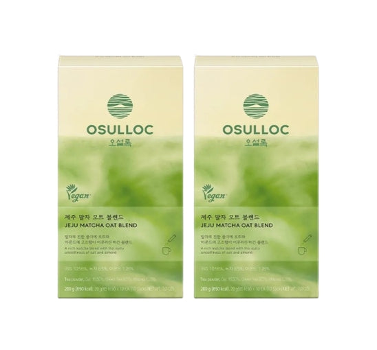 2 x Osulloc Jeju Matcha Oat Blend, 10 Sticks from Korea
