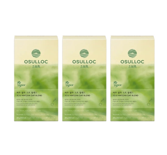 3 x Osulloc Jeju Matcha Oat Blend, 10 Sticks from Korea