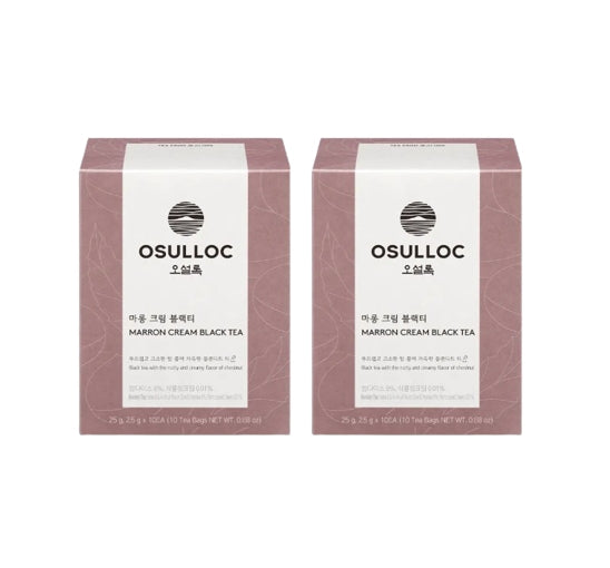 2 x OSULLOC Marron Cream Black Tea 10 Pyramid Tea Bags, Chestnut & Cream from Korea