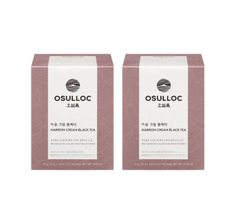 2 x Osulloc Marron Cream Black Tea, 10 Pyramid Tea Bags, Chestnut & Cream from Korea