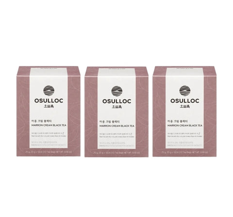3 x Osulloc Marron Cream Black Tea, 10 Pyramid Tea Bags, Chestnut & Cream from Korea