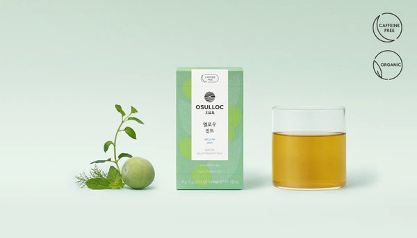 3 x [CAFFEINE FREE] Osulloc Mellow Mint Tea (20 Tea Bags), Caffeine‑Free, Herb Tea, Natural Peppermint Flavor from Korea