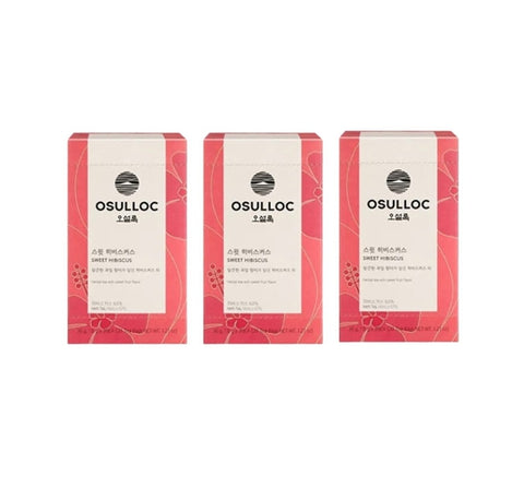 3 X OSULLOC Sweet Hibiscus, 1 Box 20 Tea Bags, from Korea by OSULLOC