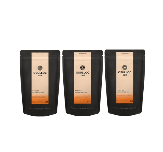 3 X Osulloc Volcanic Rock Tea, 1 Pouch 20 Tea bags, from Korea by OSULLOC