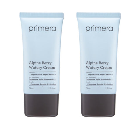2 x Primera Alpine Berry Watery Cream (Tube Type) 75ml + Primera Samples(2 Items) from Korea