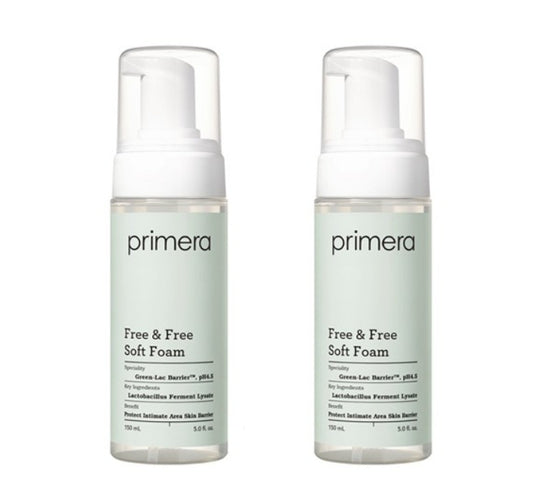 2 x Primera Free & Free Soft Foam 150ml + Sample(1 Item) from Korea by Primera