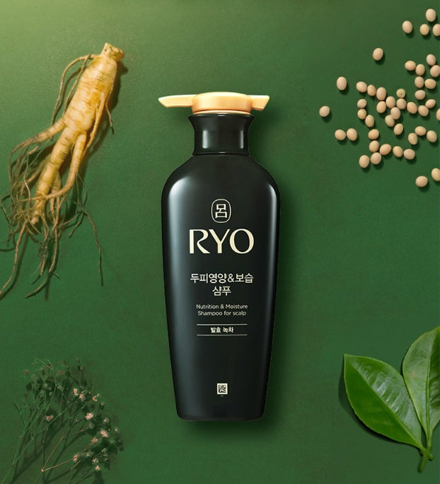 Ryo Fermented Green Tea Nutrition & Moisture Shampoo for scalp 400ml + Conditioner 400ml from Korea
