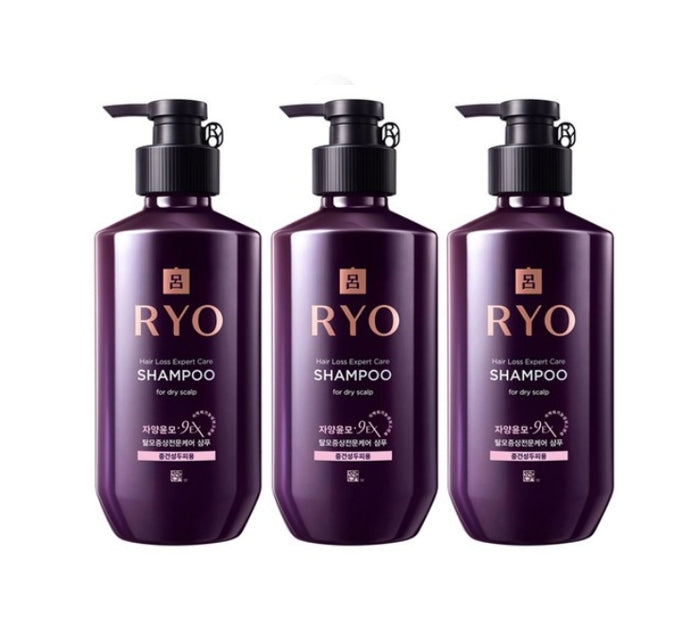 3 x Ryo Jayangyunmo Hair Loss Expert Care Shampoo for Dry Scalp 400ml from Korea by Ryo
