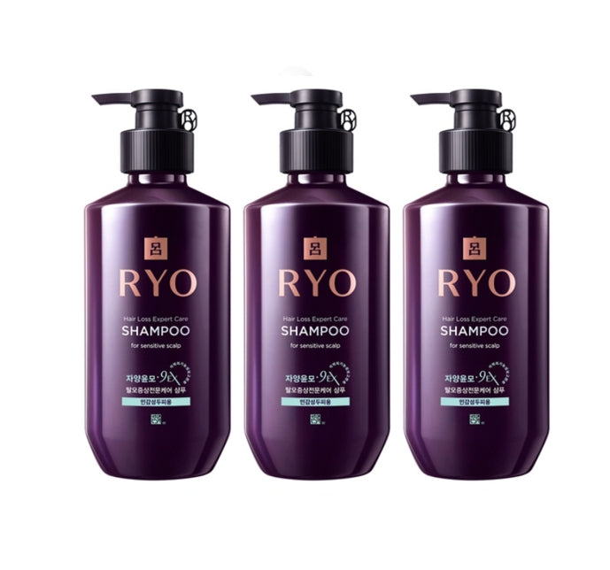 3 x Ryo Jayangyunmo Hair Loss Expert Care Shampoo for Sensitive Scalp 400ml from Korea by Ryo