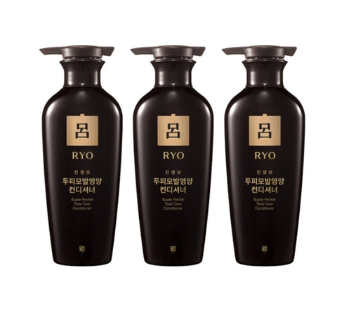 3 x Ryo Jinsaengbo Super Revital Total Care Conditioner 400ml from Korea by Ryo
