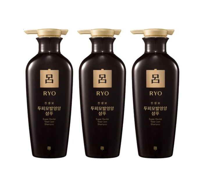 3 x Ryo Jinsaengbo Super Revital Total Care Shampoo 400ml from Korea by Ryo