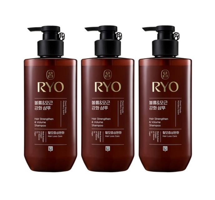 3 x Ryo New Heukwoon Hair Root Strengthen and Volume Shampoo 480ml from Korea by Ryo