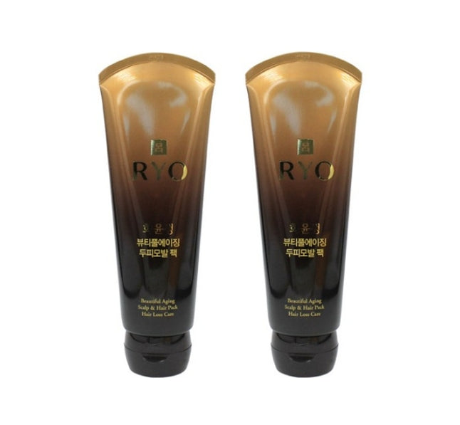2 x Ryo Beautiful Aging Hair Loss Care Scalp & Hair Pack 230ml from Korea from Korea by Ryo