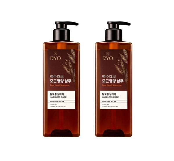 2 x Ryo Beer Yeast Shampoo Hair Loss Care 600ml from Korea by Ryo