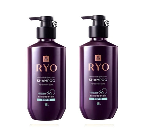 2 x Ryo Jayangyunmo Hair Loss Expert Care Shampoo for Sensitive Scalp 400ml from Korea