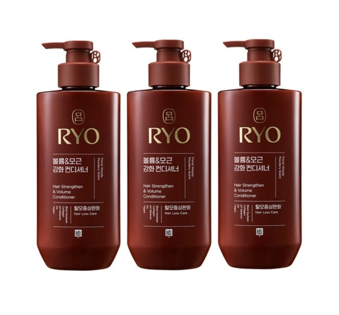 3 x Ryo New Heukwoon Hair Root Strengthen and Volume Conditioner 480ml from Korea by Ryo