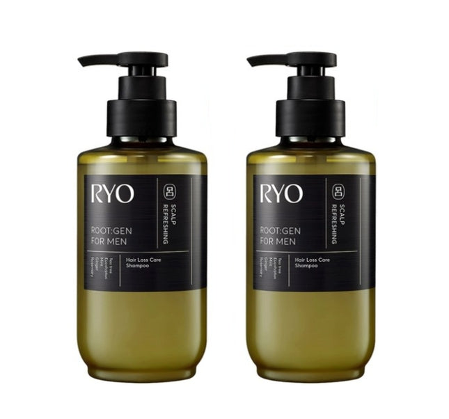 2 x Ryo ROOT:GEN for Men Scalp Refreshing Hair Loss Care Shampoo 353ml from Korea by Ryo