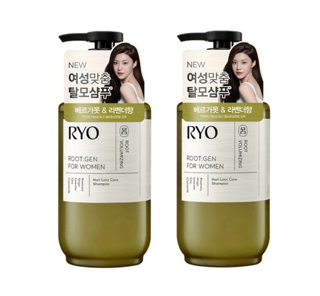 2 x Ryo ROOT:GEN for Women Root Volumizing Hair Loss Care Shampoo 515ml from Korea by Ryo