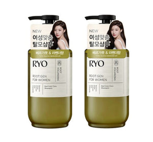 2 x Ryo ROOT:GEN for Women Root Volumizing Hair Loss Care Shampoo 515ml from Korea