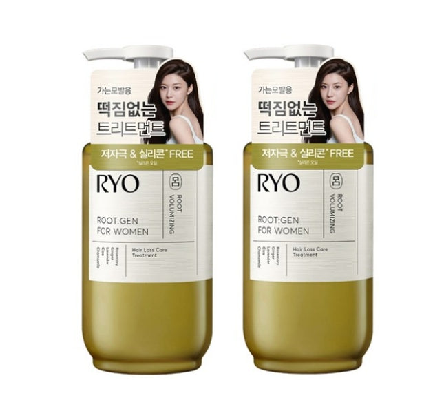 2 x Ryo ROOT:GEN for Women Root Volumizing Hair Loss Care Treatment 353ml from Korea by Ryo