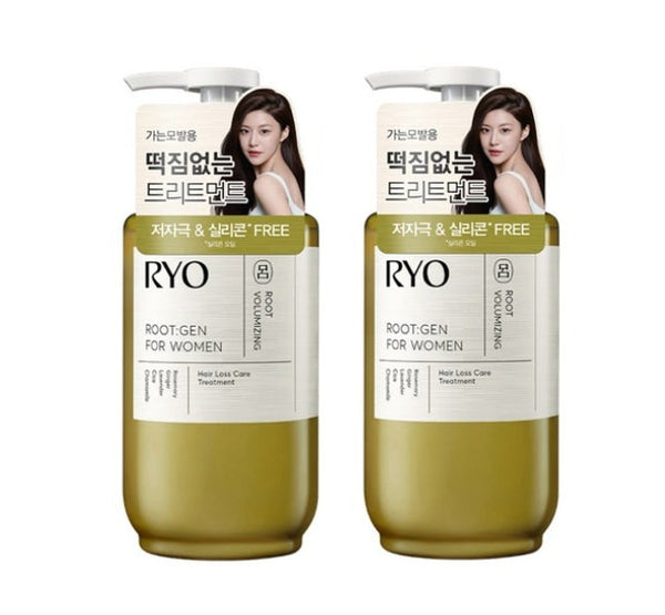 2 x Ryo ROOT:GEN for Women Root Volumizing Hair Loss Care Treatment 515ml from Korea by Ryo