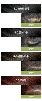 3 x Ryo Vegan Black Bean Hair Dye Cream 120g, 3.0 Soft Black from Korea by Ryo