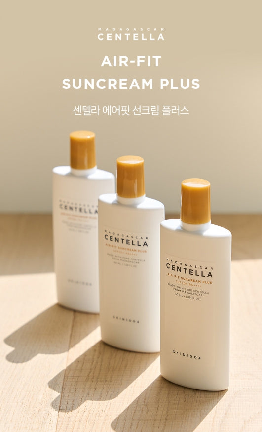 2 x SKIN1004 Madagascar Centella Air-Fit Suncream Plus 50ml from Korea