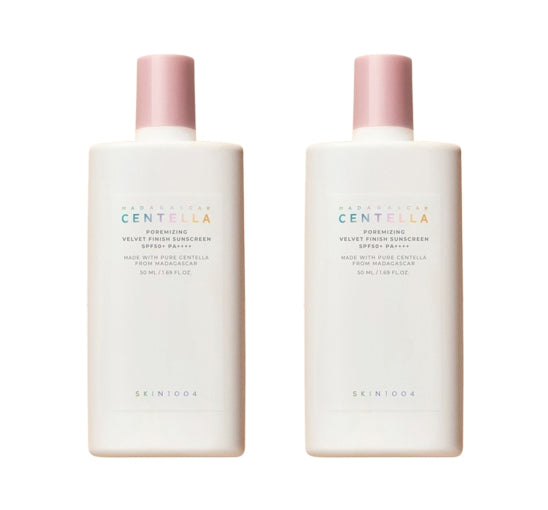 2 x SKIN1004 Madagascar Centella Poremizing Velvet Finish Sunscreen 50ml from Korea