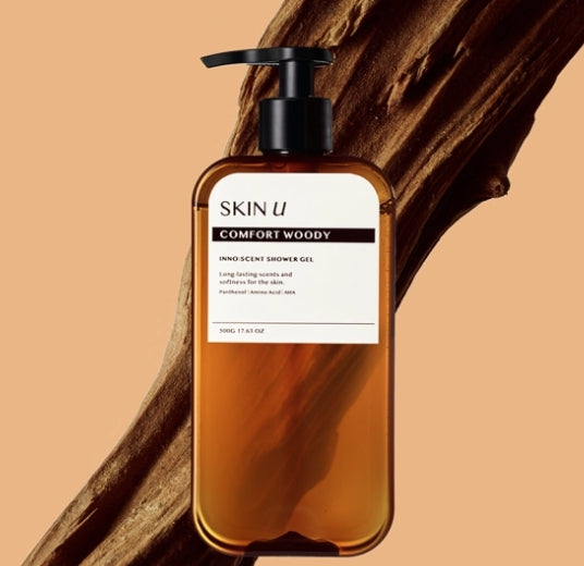 2 x HAPPY BATH Skin U Innoscent Comfort Woody Shower Gel 500g from Korea by HAPPY BATH