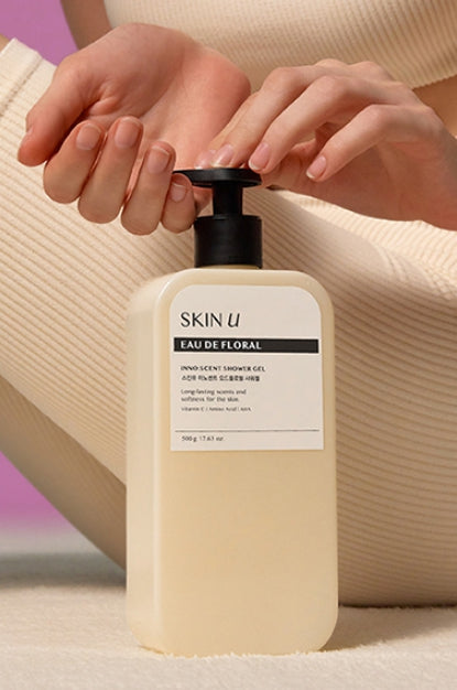 HAPPY BATH Skin U Innoscent Eau De Floral Shower Gel 500g + Lotion 350g from Korea by HAPPY BATH