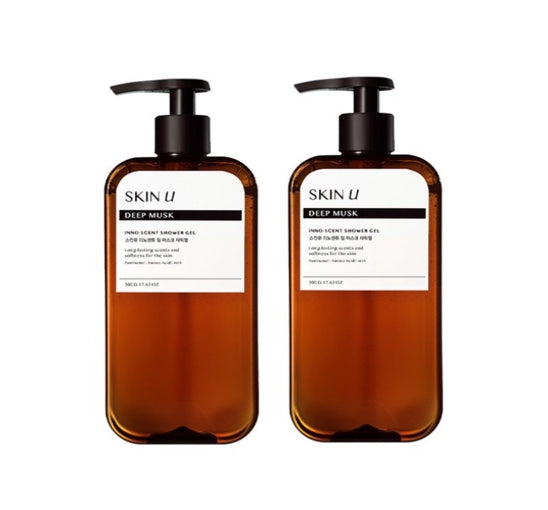2 x HAPPY BATH Skin U Innoscent Deep Musk Shower Gel 500g from Korea by HAPPY BATH