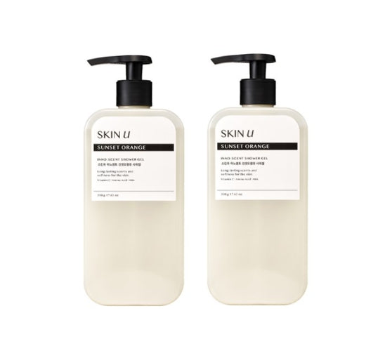 2 x HAPPY BATH Skin U Innoscent Sunset Orange Shower Gel 500g from Korea by HAPPY BATH