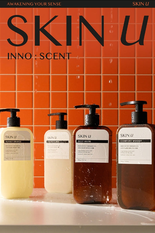 2 x HAPPY BATH Skin U Innoscent Sunset Orange Shower Gel 500g from Korea by HAPPY BATH