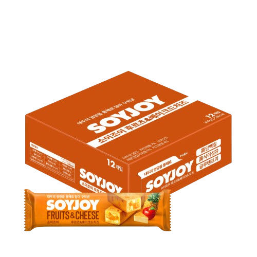 SOYJOY Fruits & Cheese Baked Soy Bar 30g x 12 Bars from Korea