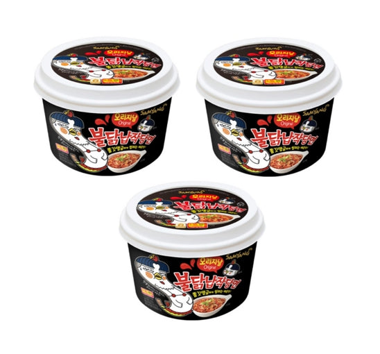 3 x Samyang Buldak Flat Noodles 155.5g from Korea by Samyang