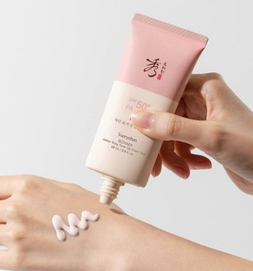 Sooryehan BICHAEK Jadan Rosy Tone up Cover Sun Lotion 60ml, SPF50+ PA++++ from Korea by Sooryehan
