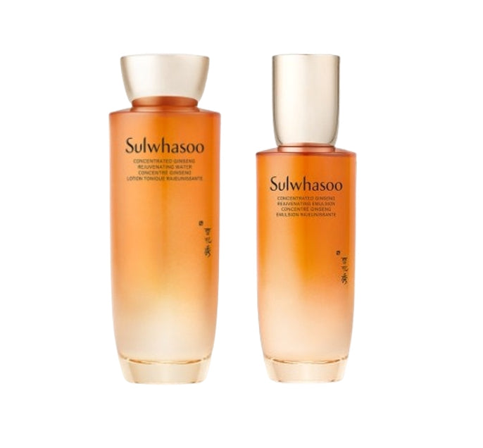 Sulwhasoo Concentrated Ginseng Rejuvenating Water + Emulsion Single Set (2 Items) + Samples(4 Items) from Korea by Sulwhasoo