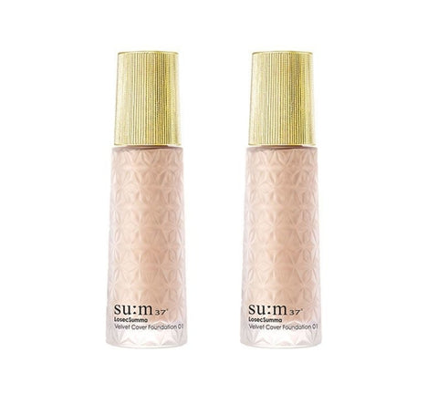 2 x Su:m37 LosecSumma Velvet Cover Foundation 30ml #1 #2 from Korea by Su:m37