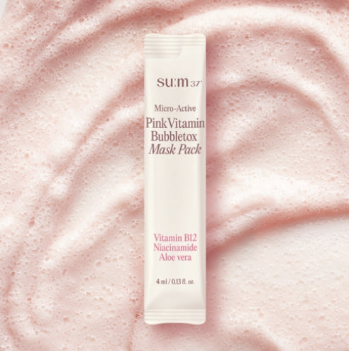 Su:m37 Micro-Active Pink Vitamin Bubbletox Mask Pack 56ml(=4ml x 14ea) from Korea by Su:m37