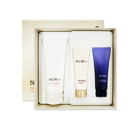 Su:m37 Time Energy Bright Clay Pack Cleanser July 2025 Set (3 Items) from Korea by Su:m37