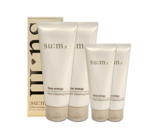 Su:m37 Time Energy Fresh Cleansing Foam April 2024 Set (2 Items) + Samples(2 Items) from Korea