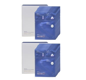 2 x Su:m37 Water-full Marine Relief Gel Mask 3 STEP June 2025 Set (10 Sheets) + Mask(5 Sheets) from Korea by Su:m37