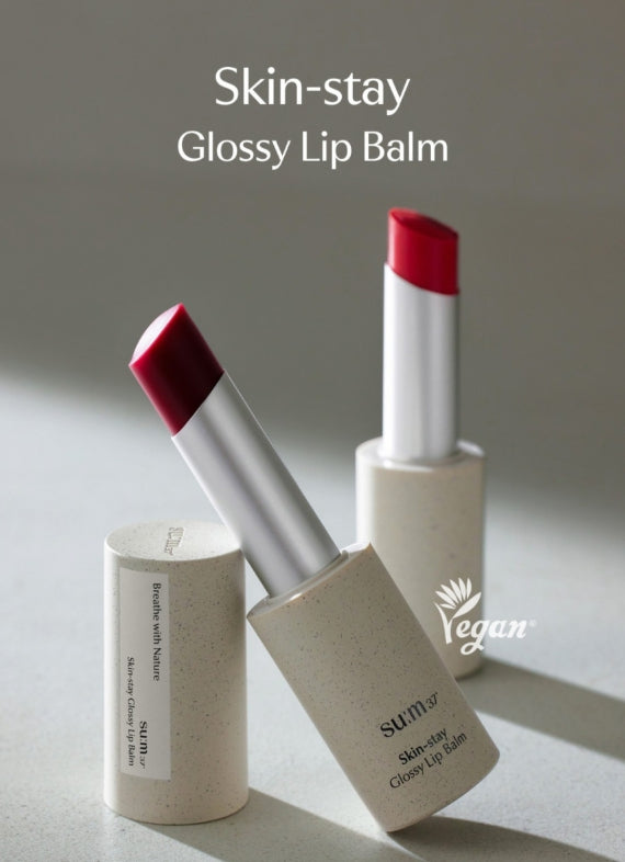 2 x Su:m37 Skin-stay Glossy Lip Balm 4.2g, 3 Colours from Korea