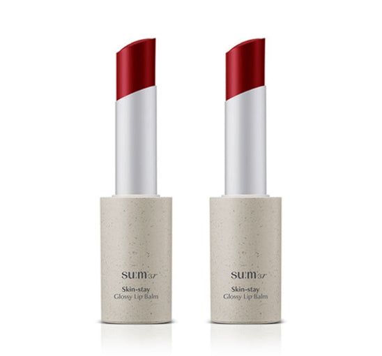 2 x Su:m37 Skin-stay Glossy Lip Balm 4.2g, 3 Colours from Korea