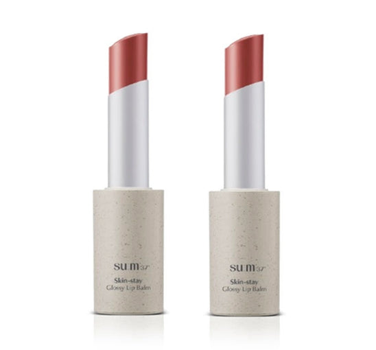 2 x Su:m37 Skin-stay Glossy Lip Balm 4.2g, 3 Colours from Korea