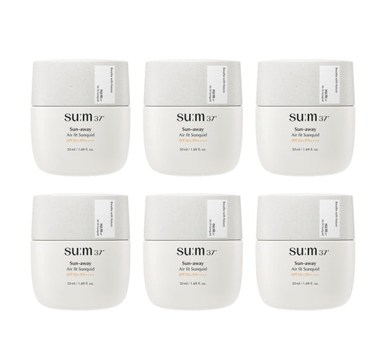 6 x Su:m37 Sun-away Air Fit Sunquid 50ml SPF50+ PA+++ from Korea