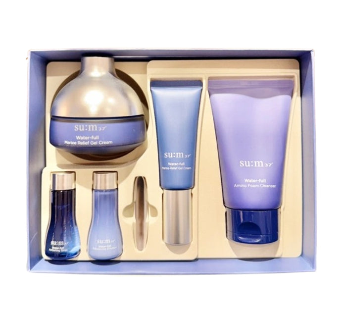 Su:m37 Water-full Marine Relief Gel Cream Jumbo July 2025 Set (5 Items) from Korea by Su:m37