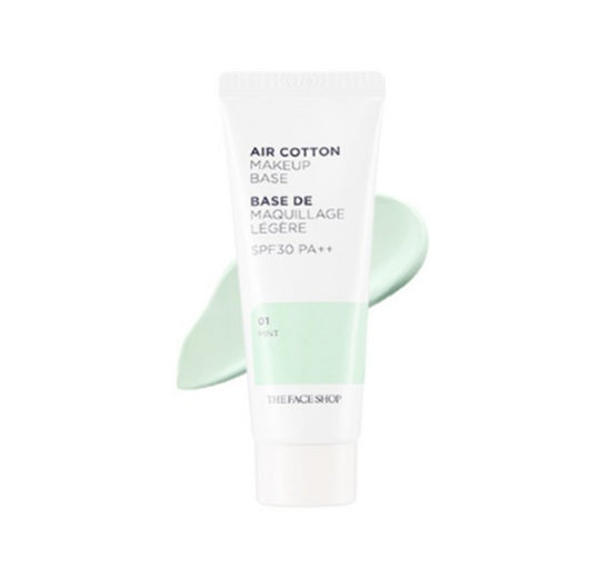 THE FACE SHOP Air Cotton Makeup Base 35g SPF 30 PA++ 01 Mint from Korea